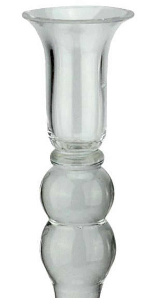 16.25" Transparent Glass Taper Candle Holder