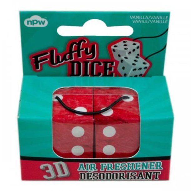 Bulk Buys KL23175 3D Fuzzy Dice Auto Air Freshener