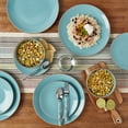 thumbnail image 2 of Infuse 12 Piece Aqua Stoneware Dinnerware Set of Plates Bowls Dishes - Service for 4, 2 of 9