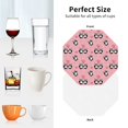 thumbnail image 6 of Vsdgher Valentine'S Day Panda Leather Coasters for Drinks, Durable Drink Coasters 4 Set for Tabletop Protection, Luxurious Home Décor and Housewarming Gift ( {designName})Octagon, 6 of 6
