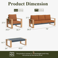 thumbnail image 7 of LayinSun 4 Pieces Aluminum Patio Furniture Set with Coffee Table, Oversized Seat with Hight Back, Outdoor Conversation Sets for Porch, Balcony, Deck, 7 of 7