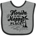 thumbnail image 3 of Inktastic Florida is My Happy Place with Palm Trees Boys or Girls Baby Bib, 3 of 4