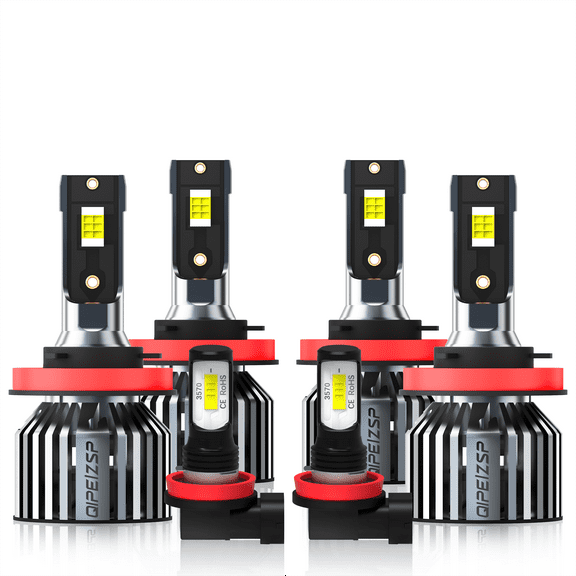 QIPEIZSP Compatible for Nissan Pathfinder 2017-2020 Led Headlights & Fog Lights Bulbs H11 6 Pcs