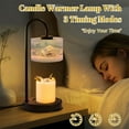 thumbnail image 2 of Candle Warmer Lamp with Timer, Vintage Christmas Tree Decoration Forest Wall Art Rustic Non-slip Wireless Remote Control Wax Melts Warmer with 4 Bulbs for Home Office Dorm, Birthday Gifts for Women, 2 of 7
