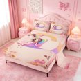 thumbnail image 2 of meiyoeat Cartoon Elf Princess Bed Sheets,Watercolor Gradient Monogrammed D Full Size Sheets For Girl,4-Piece,1 Flat Sheet,1 Fitted Sheet and 2 Pillowcases, 2 of 6