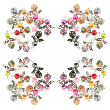 40 Pcs Angel Charms Pendant Alloy Angel Ornaments Vintage Dangle Pendants Multicolor Jewelry Making Accessories for DIY Necklace Bracelet Earrings