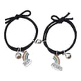 thumbnail image 3 of Soumake 2Pcs Braided Bracelets Hand Made Adjustable Fine Workmanship Elastic Dinosaur Decor Decorate Minimalism Couple Magnetic Matching Bracelets Clothing Accessory Fashion, 3 of 8