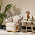 thumbnail image 2 of Michael Amini Carmela Accent Chair - Almond/Gold, 2 of 19