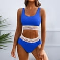 thumbnail image 2 of TOWED22 Womens High Waisted Bikini Sets Push Up Bikini Sets Sexy Bathing Suits Two Piece Swimsuit（Blue,XL）, 2 of 6