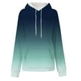 thumbnail image 4 of Zpanxa Women's Gradient Print Hooded Sweatshirt Winter Fleece Pullover Long Sleeve Casual Loose Fit Warm Sweater Top, 4 of 5
