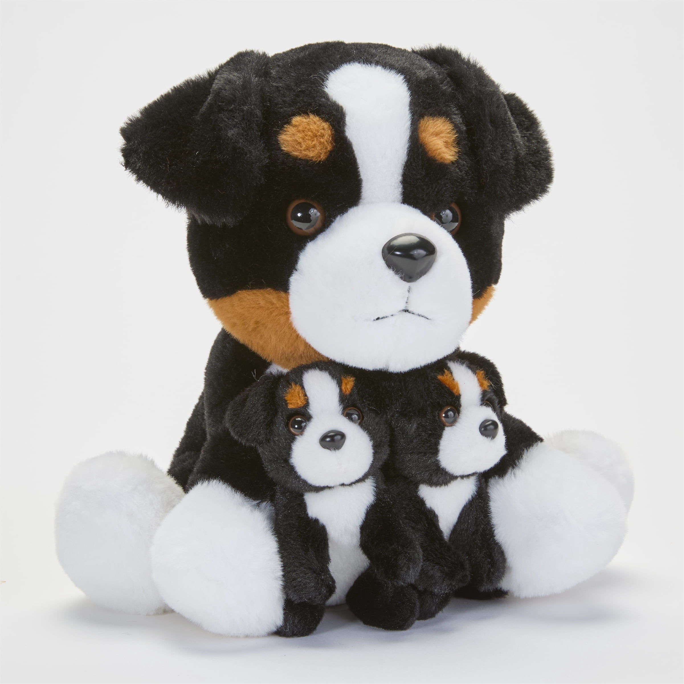 Hugs & Cuddles™ Fluffy Fam 10” Bernese Dog Mommy & Babies Plush Set