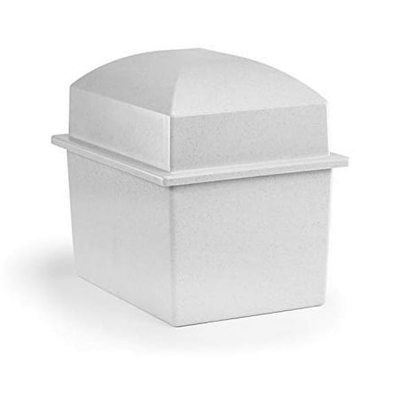 Crowne Vault Companion Urn Vault for Ground Burial | Holds Two Adult Cremation Urns for Human Ashes | Marquis (Granite Grey)
