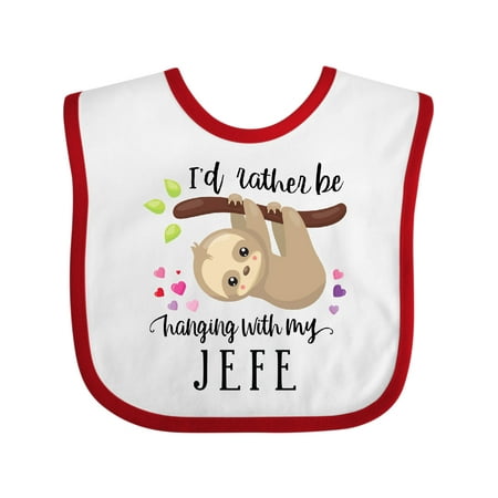 

Inktastic Sloth I d Rather Be Hanging with Jefe Boys or Girls Baby Bib