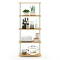 thumbnail image 5 of Furinno 23.6 W x 11.6 D x 57.4 H 5-Shelf Decorative Shelves, Beech and White, 5 of 5