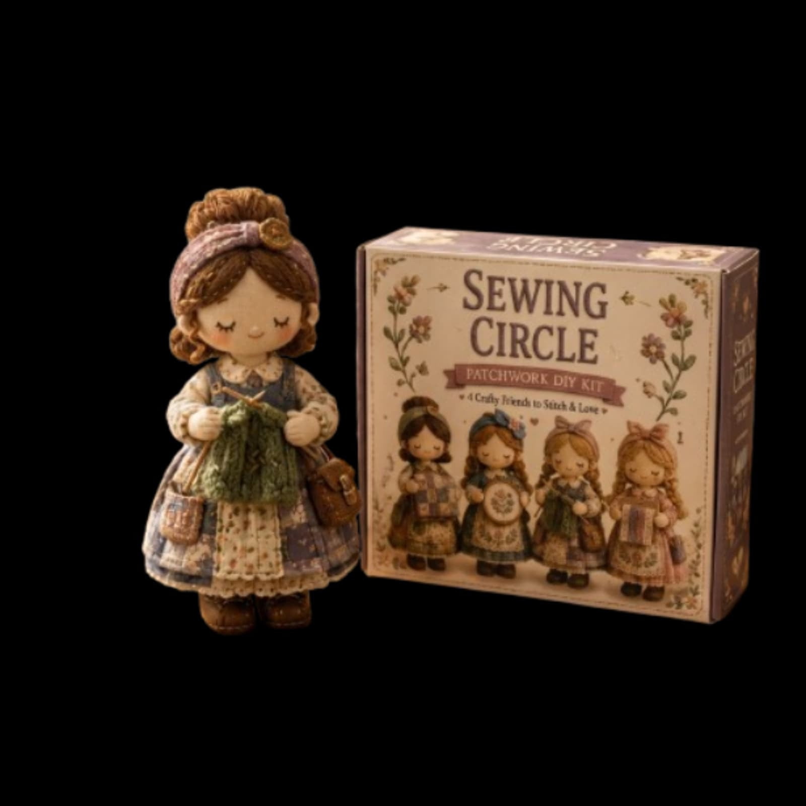 Patchwork Quilting DIY Kit Precut Cotton Squares Sewing Craft Set with Thread and Needle Beginner Friendly Fabric Bundle for Quilt and Cushion Making Creative Gift