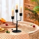 thumbnail image 4 of Portavelas de estructura moderna de metal | Centro de mesa decorativo de base resistente para mesa de comedor, bodas, decoración del hogar • Diseño elegante • 23x10x3cm • Duradero y estable, 4 of 6