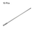 thumbnail image 3 of 10pcs #2 Phillips Screwdriver Bit PH2 1/4" Hex Shank 8" (200mm) Long Magnetic S2 Steel Industrial Grade Screw Driver Bit Cross Head Electric Drill Bits 0.2" (5mm) Rod, 3 of 7