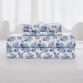thumbnail image 1 of PC Deep Pocket Queen Sheet Set Fit Breathable Microfiber Soft Queen Size Sheet Set Hotel Style Bed Sheet Set for Women Men Flower, 1 of 9