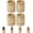 5"H(Inner 4"H), variant on Large Bed Risers Heavy Duty, 4" H(Inner 3" H), 2200 LBS Loading Capacity, Anti-Fall Edge, 4 Pack Wooden Bed Lifts Risers with Non-Slip Pads for    Full Bed Frame,
