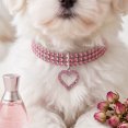 thumbnail image 4 of Rhinestone Pet Collar Crystal with Heart Pendant, Sparkling Jewelry for Cats and Small Dogs, Party Birthday Photo, 4 of 5