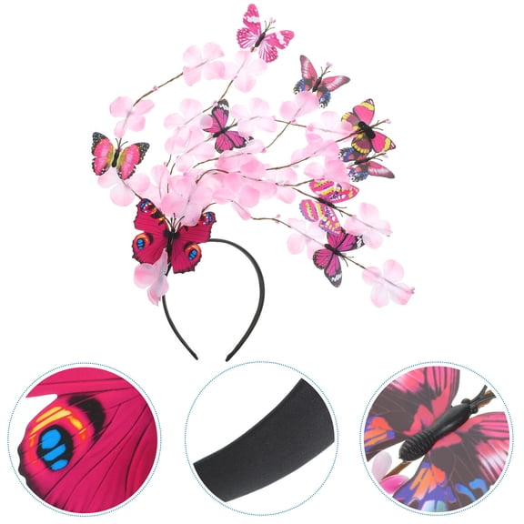 WASHWEPE Women Headband Fashion Butterfly 1Pcs 12.6x9.8in
