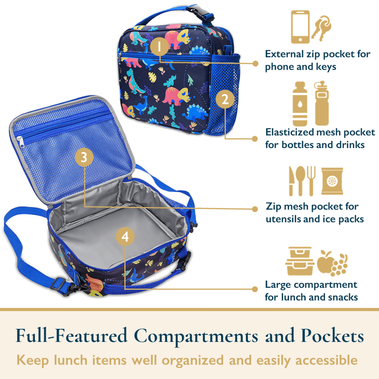 Comfitime Kids Lunch Box, Back to School Insulated Lunch Bag Mini Cooler, Thermal Meal Tote Kit for Girls, Boys, Kids Unisex, Size: One Size