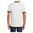 thumbnail image 2 of Mens Short Sleeve Core Cotton Soft Classic Ringer Tee White/Jet Black Large, 2 of 6