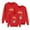 Red, variant on Family Christmas Shirts Family Matching Christmas T Shirts Soft Deer Head Bow Print Long Sleeve Crewneck Tops for Family Cozy Set Grey,L