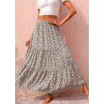 thumbnail image 4 of Falda larga floral elástica KIRUNDO para mujer 2025, talla pequeña, 4 of 5