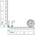 thumbnail image 6 of Gem Stone King 925 Silver and 10K Yellow Gold Swiss Blue Topaz and White Lab Grown Diamond Stud Earrings for Women | 1.59 Cttw | Gemstone November Birthstone | Pear Shape 7X5MM, 6 of 6