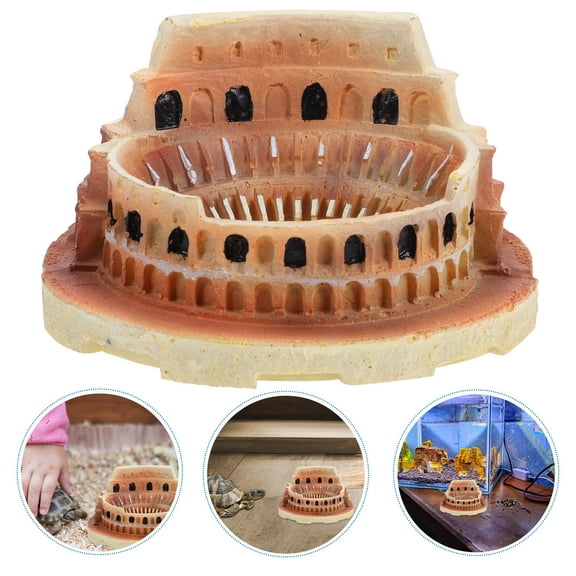 MLINS Lizard Resin Rock Worm Feeding Dish Reptile Food Water Rock Bowls for Chameleon Leopard Bearded Dragon Gecko Frog Snake Turtle Spider Terrarium Decor