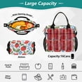 thumbnail image 2 of FORMRS Insulated Lunch Bag Unisex Large Capacity with Shoulder Strap, Vibrant Strawberries, 2 of 6