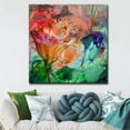 thumbnail image 2 of Ready2HangArt  'Painted Petals LXI' Gallery-wrapped Canvas Wall Art - Multi-color 30" W x 30" H, 2 of 5