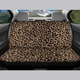 thumbnail image 3 of KUIFORTI Universal Front and Bench Seat Covers, Leopard Print Car Accessories Water Resistant Saddle Blanket Seat Covers for Car, Truck, and SUV, Single, Full Size Bench, Brown, 3 of 4