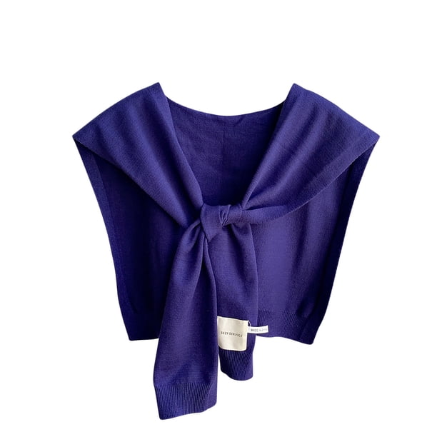 Bufandas de mujer de color liso de punto para exteriores, chal de invierno con cuello falso, bufanda decorativa Kangshi para el regazo y los hombros, bufanda para mujer