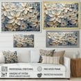thumbnail image 4 of Designart "Whimsical Blooms Of Beige And Blue Paper Poinsettias" Poinsettias Floater Framed Wall Art Prints, 4 of 5