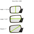 thumbnail image 3 of Burco Side View Mirror Replacement Glass - Clear Glass - 3925, 3 of 6