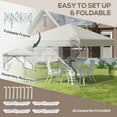 thumbnail image 3 of Outsunny 10' x 10' Beige Pop up Outdoor Canopies, Adjustable Height, 3 of 9