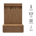 thumbnail image 3 of Modway Render Fluted 3-in-1 Hall Tree With Storage Bench and Coat Rack in, 3 of 10