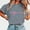 Gray, variant on NTACZA Womens Basic Tops Short Sleeve Beige Crew Neck Bow Print T-Shirts Ladies Tops and Blouses L