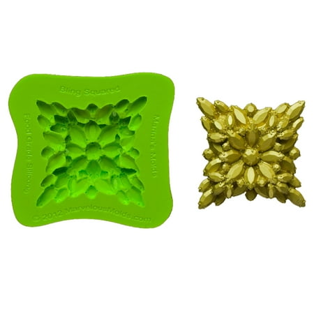Bling Squared Silicone Fondant Mold by Marvelous Molds