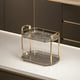 thumbnail image 4 of Estante de Almacenamiento de Plástico Transparente para Baño | Organizador de Cosméticos de 2 Niveles | Estante de Exhibición de Vasos de Escritorio | Soporte Transparente y Duradero para Maquillaje, 4 of 6