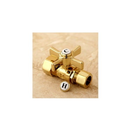 Kingston Brass Millennium 0 63 OD Compression x 0 5 OD Compression Straight Valve