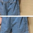 thumbnail image 3 of KAUOD Girls Denim Overalls Shorts Wide Leg Adjustable Strap Baggy Jean Shortall Summer Sleeveless Casual Cute Romper, 3 of 5