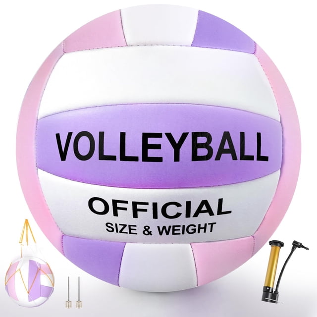 Sawowkuya para voleibol, color rosa y morado, oficial, talla 5, con zapato