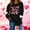 Black, variant on Valentine Tee Shirts for Women Valentine Pullover Love Heart T-shirts Crew Neck Black Long Sleeve Cute Going Out Tops for Women