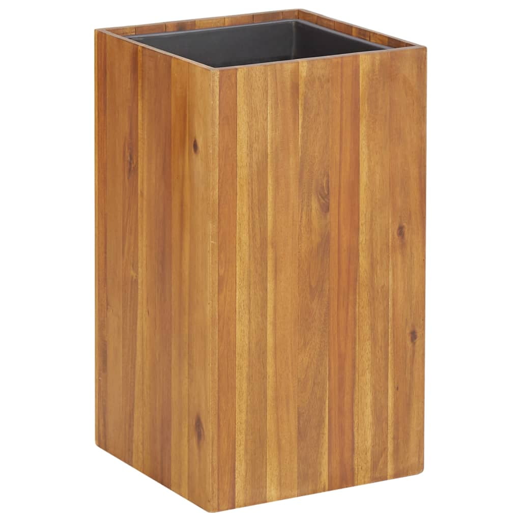 Canddidliike 24" Square Raised Wood Planter Box for Plants, Flowers, Herbs, Fruits and Vegetables