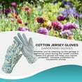 thumbnail image 4 of Paquete de 12 Guantes de Trabajo de Punto de Algodón Florales Surtidos en Azul Mediu, 4 of 7