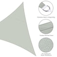 thumbnail image 5 of Yescom 1 pack 16'x16'x16' 97% UV Block Patio Awning Triangle Sun Shade Sail Canopy Grey Outdoor Garden, 5 of 9