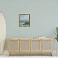 thumbnail image 2 of Ocean Waves Beach Reeds Coastal Painting Metallic Gold Framed Art Print Wall Art, 2 of 6